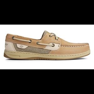 Sperry Bluefish Linen Coat Boat Shoe Size 8.5